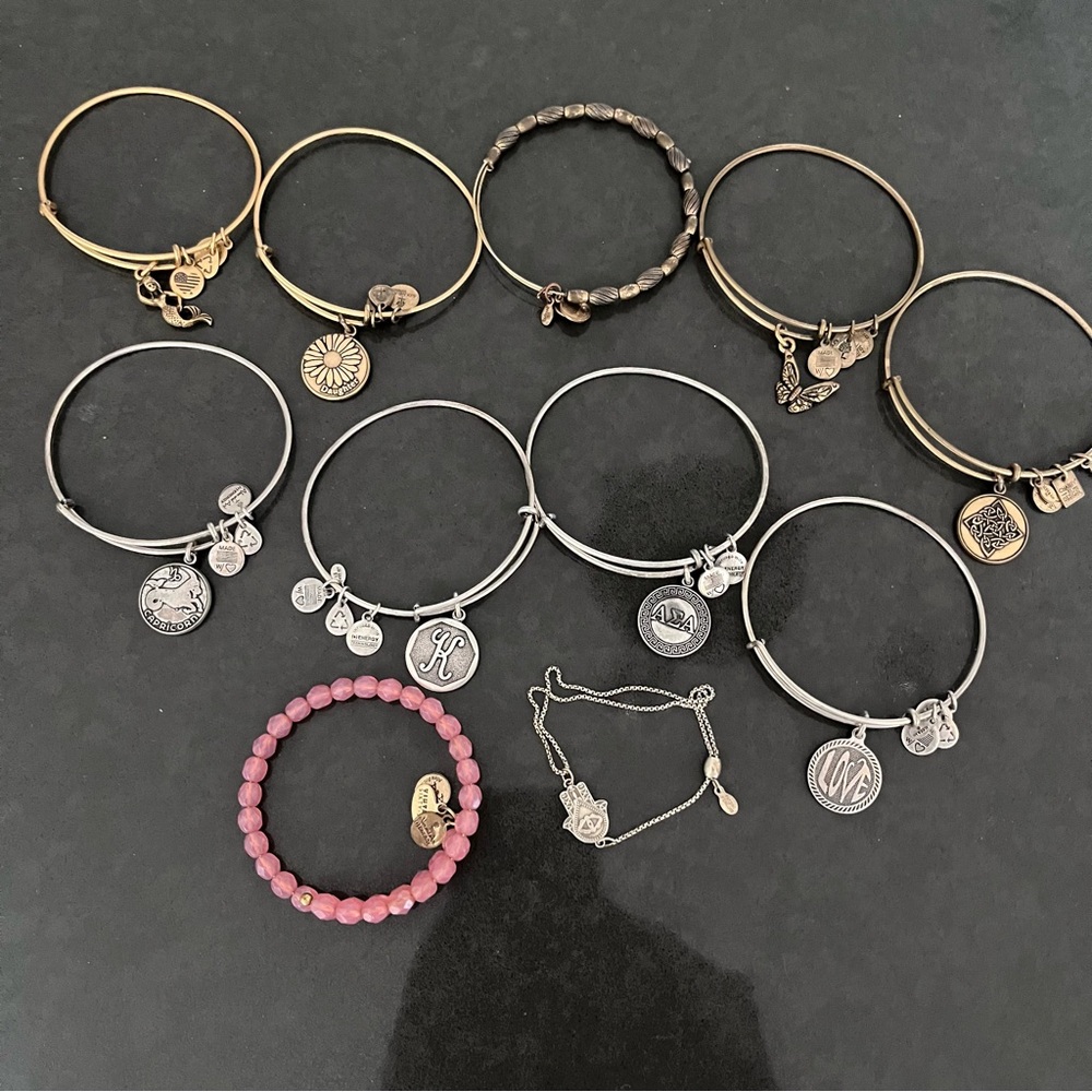 Alex and Ani Gold and Silver Charm Bracelet Set